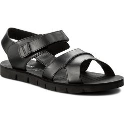 Sandały GEOX - U Glenn E U82V2E 00043 C9999 Black. Czarne klapki męskie Geox, bez wzorów, ze skóry ekologicznej. W wyprzedaży za 259,00 zł.