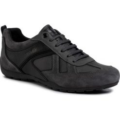 Sneakersy GEOX - U Ravex D U923FD 022BU C9211 Anthracite/Black. Szare sneakersy męskie Geox, na co dzień, bez wzorów, z zamszu, bez zapięcia. W wyprzedaży za 239,00 zł.