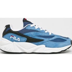 Fila - Buty V94M Low. Niebieskie sneakersy męskie Fila, ze skóry, na sznurówki. W wyprzedaży za 439,90 zł.
