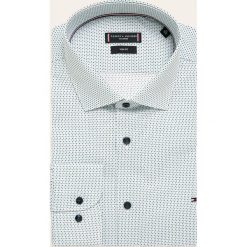 Tommy Hilfiger Tailored - Koszula. Białe koszule męskie Tommy Hilfiger Tailored, bez wzorów, z bawełny, eleganckie, z włoskim kołnierzykiem, z długim rękawem. W wyprzedaży za 219,90 zł.