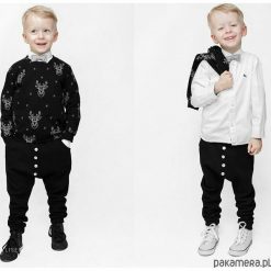 Bluzy chłopięce: Wiosenna Bluza Jelenie na czerni