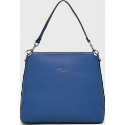 Trussardi Jeans - Torebka. Brązowe torebki klasyczne damskie Trussardi Jeans, w paski, z jeansu, casualowe, średnie, bez dodatków. W wyprzedaży za 499,90 zł.