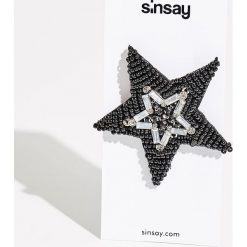 Broszka gwiazda - Czarny. Czarne broszki damskie marki Sinsay. Za 12,99 zł.