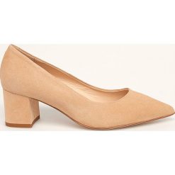 Solo Femme - Czółenka skórzane. Czółenka damskie Solo Femme, bez wzorów, ze skóry, bez obcasa, na obcasie. Za 339,90 zł.