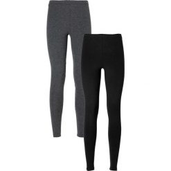 Legginsy (2 pary w opak.) bonprix szary melanż + czarny. Szare spodnie damskie bonprix. Za 69,98 zł.