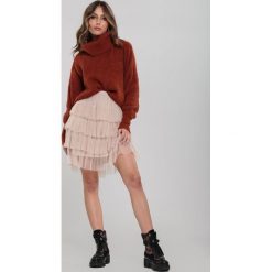 Beżowa Spódnica Mcleod. Brązowe spódniczki damskie Renee, m, z tiulu, mini, rozkloszowane. Za 89,99 zł.