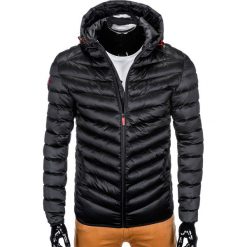 Kurtka męska przejściowa pikowana C368 - czarna. Kurtki męskie Ombre Clothing. Za 79,00 zł.