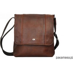 Torba na ramię JAZZY ACTIVE 276 koniak. Brązowe torby męskie skórzane Pakamera, bez wzorów, ze skóry, na ramię. Za 165,00 zł.