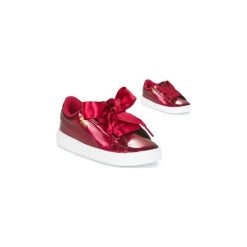 Buty Dziecko Puma BASKET HEART GLAM INF. Czerwone trampki dziewczęce Puma, bez wzorów, bez zapięcia. Za 167,30 zł.