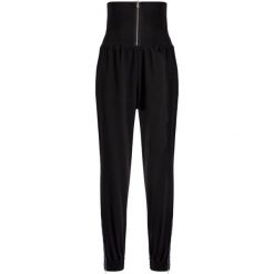 Spodnie materiałowe Sportmax Code 71360396. Czarne spodnie damskie Sportmax Code, z elastanu. W wyprzedaży za 629,00 zł.