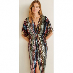 Mango - Sukienka Madusha. Szare sukienki mini Mango, na co dzień, l, z materiału, casualowe, z krótkim rękawem. Za 349,90 zł.