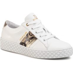 Sneakersy CYCLEUR DE LUXE - Pica CDLW201568 White/Gold. Białe półbuty damskie Cycleur De Luxe, bez wzorów, ze skóry ekologicznej, bez obcasa, na płaskiej podeszwie, bez zapięcia. Za 489,00 zł.