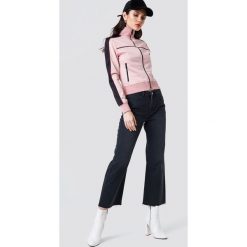 Boyfriendy damskie: NA-KD Trend Jeansy z surowym wykończeniem - Black,Grey
