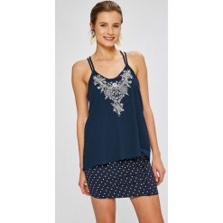 Answear - Top Stripes Vibes. Niebieskie bluzki damskie marki ANSWEAR, s, z nadrukiem, z poliesteru. W wyprzedaży za 59,90 zł.