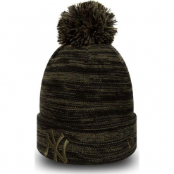 New Era - Czapka. Czarne czapki zimowe męskie marki New Era, na zimę, z dzianiny. Za 139,90 zł.
