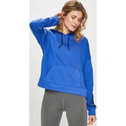Reebok - Bluza. Niebieskie bluzy damskie Reebok, s, z nadrukiem, z bawełny, bez rękawów, z kapturem. W wyprzedaży za 179,90 zł.