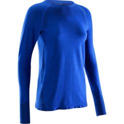 Podkoszulka Seamless merino damska. Niebieskie podkoszulki damskie SIMOND, m, bez wzorów, z wełny, bez rękawów. Za 109,99 zł.