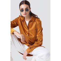 Bomberki damskie: NA-KD Trend Satynowa kurtka oversize - Copper