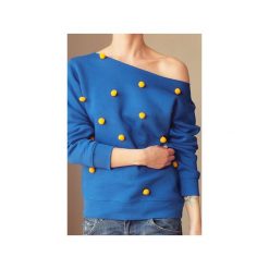 Pompony wybierz kolor bluza s-xxl z. Niebieskie bluzy damskie One mug a day, s, bez wzorów, z bawełny, bez rękawów, bez kaptura. Za 159,00 zł.