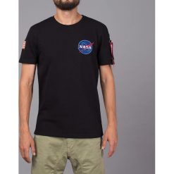 NASA HEAVY T-SHIRT BLACK. Czarne t-shirty męskie Alpha Industries. Za 164,99 zł.