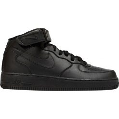 Buty Nike Air Force 1 Mid (GS) "All Black" (314195-004). Czarne buty dziewczęce sportowe marki Nike, na wiosnę, bez wzorów, ze skóry, bez zapięcia, Nike Air Force. Za 269,99 zł.