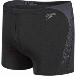Speedo Kąpielówki Boom Splice Aquashort Black/Oxid Grey 34. Szare kąpielówki męskie marki Speedo, m, długie, do pływania. W wyprzedaży za 119,00 zł.