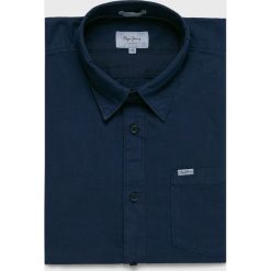 Pepe Jeans - Koszula Adrien. Niebieskie koszule męskie Pepe Jeans, s, bez wzorów, z bawełny, klasyczne, z klasycznym kołnierzykiem, z długim rękawem. Za 279,90 zł.