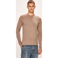 Jack & Jones - Sweter. Fioletowe swetry męskie Jack & Jones, s, bez wzorów, z bawełny, z okrągłym kołnierzem, bez kaptura. W wyprzedaży za 139,90 zł.