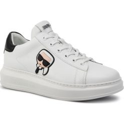 Sneakersy KARL LAGERFELD - KL52530 White Lthr 011. Białe sneakersy męskie KARL LAGERFELD, bez zapięcia. Za 829,00 zł.