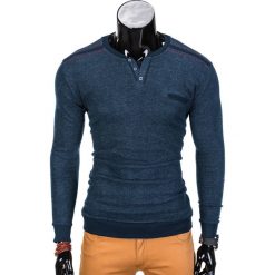 Bluzy męskie: BLUZA MĘSKA BEZ KAPTURA B731 - CIEMNOGRANATOWA