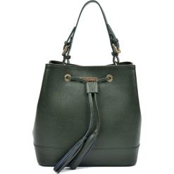 Torebki klasyczne damskie: Skórzana torebka w kolorze zielonym – (S)27 x (W)29 x (G)17,5 cm