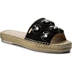 Espadryle LIU JO - Sandalo Flat S18071 T0380 Black 22222. Czarne espadryle damskie marki Liu Jo, bez wzorów, ze skóry, bez obcasa. W wyprzedaży za 399,00 zł.