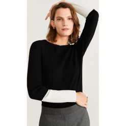 Mango - Sweter 53005768. Czarne swetry damskie Mango, s, bez wzorów, z wiskozy, bez rękawów, bez kaptura. Za 119,90 zł.