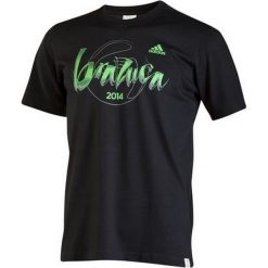 T-shirty męskie: Adidas T-shirt Adidas Brazuca Tee F77043 czarne S
