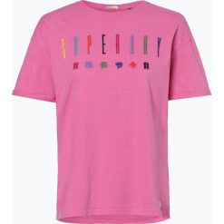 Superdry - T-shirt damski, różowy. Różowe t-shirty damskie marki Superdry, m, z napisami, bez kołnierzyka. Za 179,95 zł.