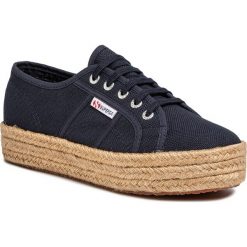 Espadryle SUPERGA - 2730 Cotropew S00CF20 Navy 933. Niebieskie espadryle damskie Superga, bez wzorów, z tworzywa sztucznego, bez obcasa, na płaskiej podeszwie. W wyprzedaży za 239,00 zł.