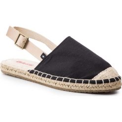 Espadryle BIG STAR - DD274A197 Black. Czarne espadryle damskie BIG STAR, bez wzorów, ze skóry ekologicznej, bez obcasa. W wyprzedaży za 79,00 zł.
