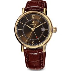 Zegarek Swiza Zegarek damski Alza GMT PVD brązowy (WAT.0142.1401). Brązowe zegarki damskie marki Swiza. Za 920,00 zł.
