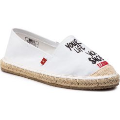 Espadryle BIG STAR - DD274A183 White. Białe espadryle damskie marki BIG STAR, bez wzorów, z tworzywa sztucznego, retro, bez obcasa, na płaskiej podeszwie, bez zapięcia. Za 89,00 zł.