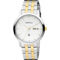 Zegarek kwarcowy w kolorze srebrno-biało-złotym. Szare, analogowe zegarki męskie Esprit Watches, ze stali. W wyprzedaży za 272,95 zł.