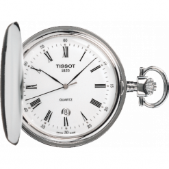 RABAT ZEGAREK TISSOT T-Pocket T83.6.553.13. Białe zegarki męskie TISSOT, ze stali. W wyprzedaży za 836,00 zł.