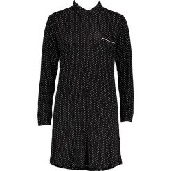 Koszula nocna "Nightgown" w kolorze czarno-białym. Czarne koszule nocne damskie Lascana & Co., bez wzorów, z klasycznym kołnierzykiem, bez rękawów. W wyprzedaży za 65,95 zł.