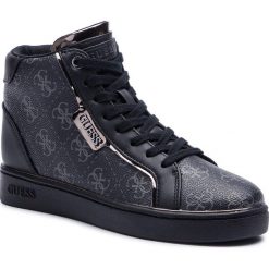 Sneakersy GUESS - Brina FL7BRN FAL12 BLACK/GREY. Czarne półbuty damskie Guess, ze skóry ekologicznej. W wyprzedaży za 459,00 zł.