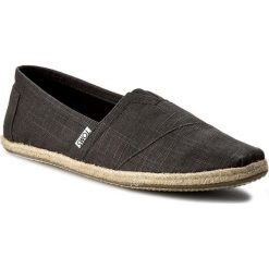 Espadryle TOMS - Classic 10008356 Black Linen Rope Sole. Czarne espadryle męskie Toms, z materiału, eleganckie. W wyprzedaży za 179,00 zł.