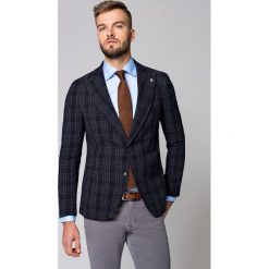 Marynarka w Kratę Clay. Szare marynarki męskie LANCERTO, na zimę, s, bez wzorów, z bawełny, biznesowe. W wyprzedaży za 399,90 zł.