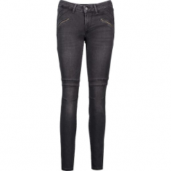 Dżinsy "Jasmin" - Slim fit - w kolorze antracytowym. Szare jeansy damskie relaxed fit marki Mustang, z aplikacjami. W wyprzedaży za 217,95 zł.