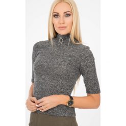 Bluzki damskie: Ciemnoszara Bluzka z Golfem BB20811