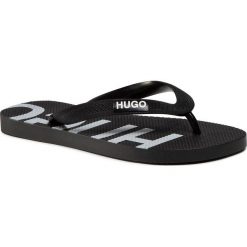 Japonki HUGO - Onfire 50415325 10217179 01 Black 003. Czarne klapki damskie HUGO, bez wzorów, z tworzywa sztucznego, bez obcasa. W wyprzedaży za 129,00 zł.