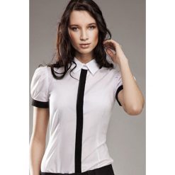Biała Wizytowa Koszula z Krótkim Rękawem - Promocja!. Białe koszule damskie Molly.pl, l, wizytowe, z krótkim rękawem. Za 89,90 zł.