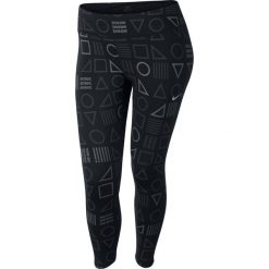 Legginsy Nike Epic Lux Flash Printed Tights W Czarne. Czarne spodnie damskie Nike, na zimę, s, bez wzorów, z materiału, do biegania. Za 244,99 zł.